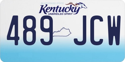 KY license plate 489JCW