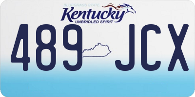 KY license plate 489JCX