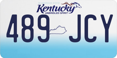 KY license plate 489JCY