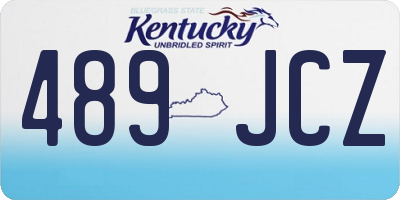 KY license plate 489JCZ
