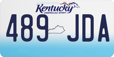 KY license plate 489JDA