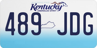 KY license plate 489JDG
