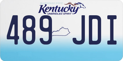 KY license plate 489JDI