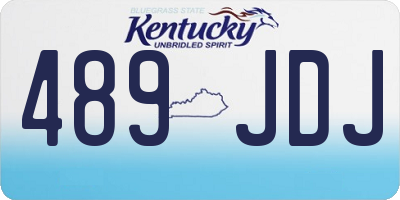 KY license plate 489JDJ