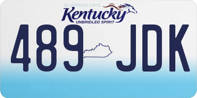 KY license plate 489JDK