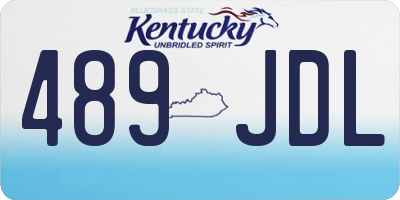 KY license plate 489JDL
