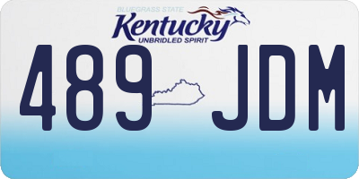 KY license plate 489JDM