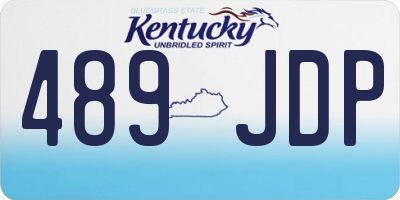 KY license plate 489JDP