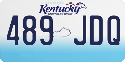 KY license plate 489JDQ
