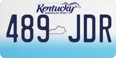 KY license plate 489JDR