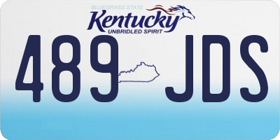 KY license plate 489JDS