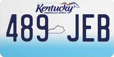 KY license plate 489JEB