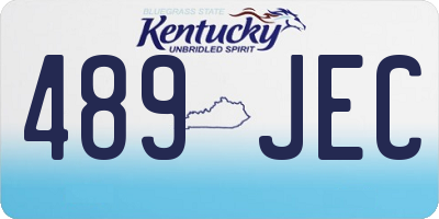 KY license plate 489JEC