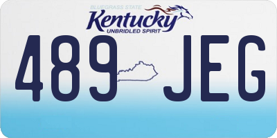 KY license plate 489JEG