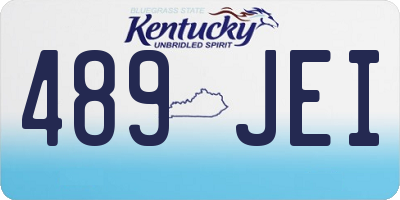 KY license plate 489JEI