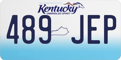 KY license plate 489JEP