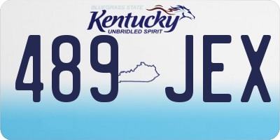 KY license plate 489JEX