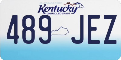 KY license plate 489JEZ