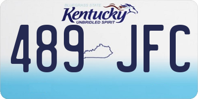 KY license plate 489JFC