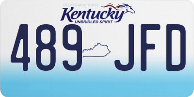 KY license plate 489JFD