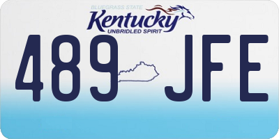 KY license plate 489JFE