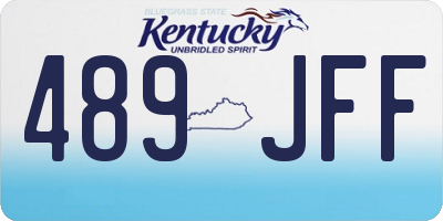 KY license plate 489JFF