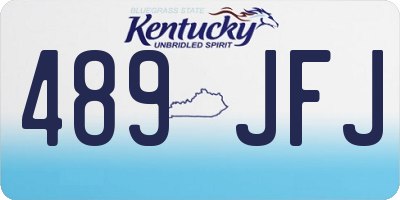 KY license plate 489JFJ