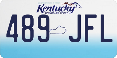 KY license plate 489JFL