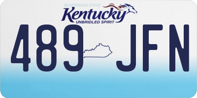 KY license plate 489JFN