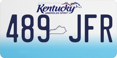KY license plate 489JFR
