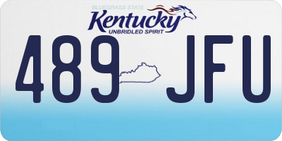 KY license plate 489JFU