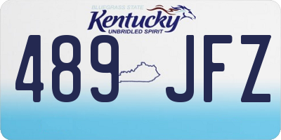KY license plate 489JFZ