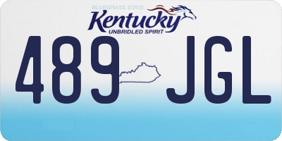 KY license plate 489JGL