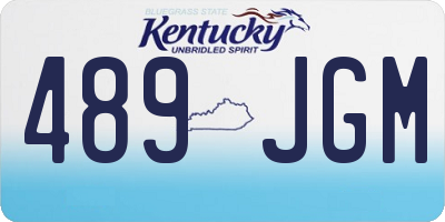 KY license plate 489JGM