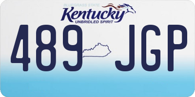 KY license plate 489JGP