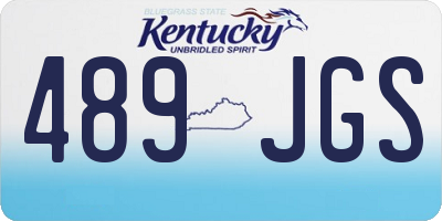KY license plate 489JGS