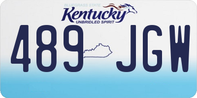 KY license plate 489JGW