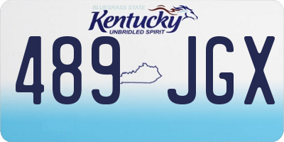 KY license plate 489JGX