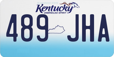 KY license plate 489JHA