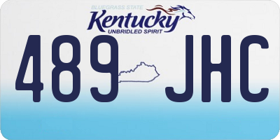 KY license plate 489JHC