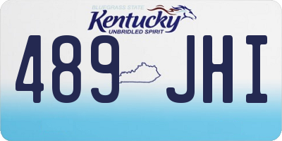 KY license plate 489JHI