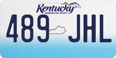 KY license plate 489JHL