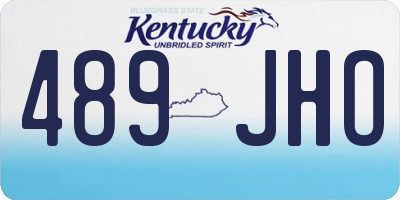 KY license plate 489JHO