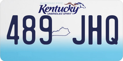 KY license plate 489JHQ