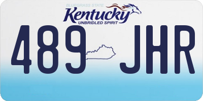 KY license plate 489JHR