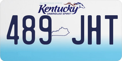 KY license plate 489JHT