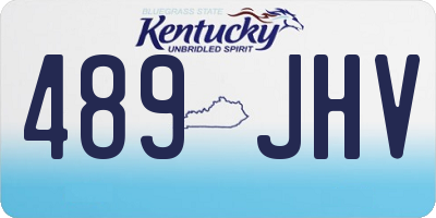 KY license plate 489JHV