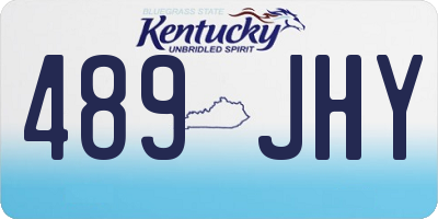 KY license plate 489JHY