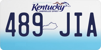 KY license plate 489JIA