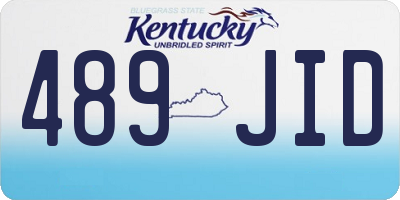 KY license plate 489JID
